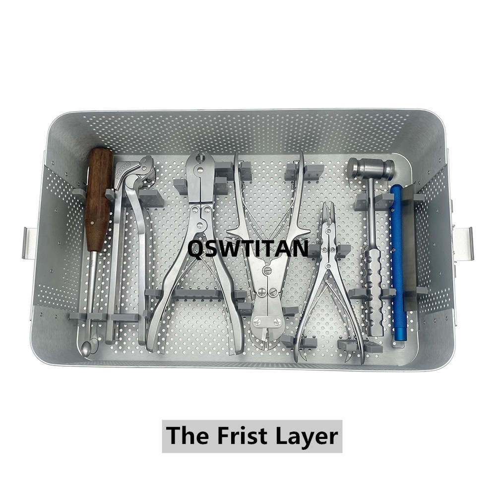 Stainless Steel Orthopedic Locking Plate Veterinary Surgical Instrument Kit for Small Animal Bone Surgery Basic Instrument Set