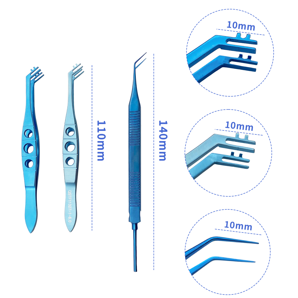 Ophthalmic Lens Folding Forceps 5.5/6mm IOL Tweezers Forceps Eyelid Tools Ophthalmic Instrument Titanium