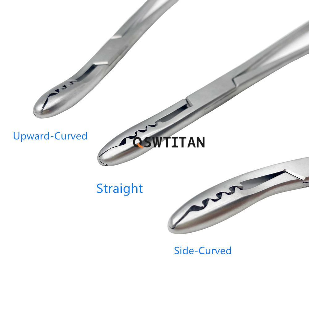 205mm Soft Tissue Forceps Straight Curved Tissue Grasp Forceps With Teeth Pet Orthopedics Instruments Autoclaveable