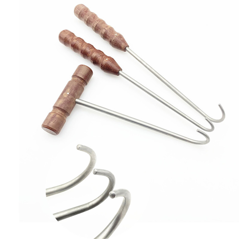 Bone Hook Retractor Bone Knee Raiser Hip Retractor Wooden Handle Orthopedic Surgical Instruments