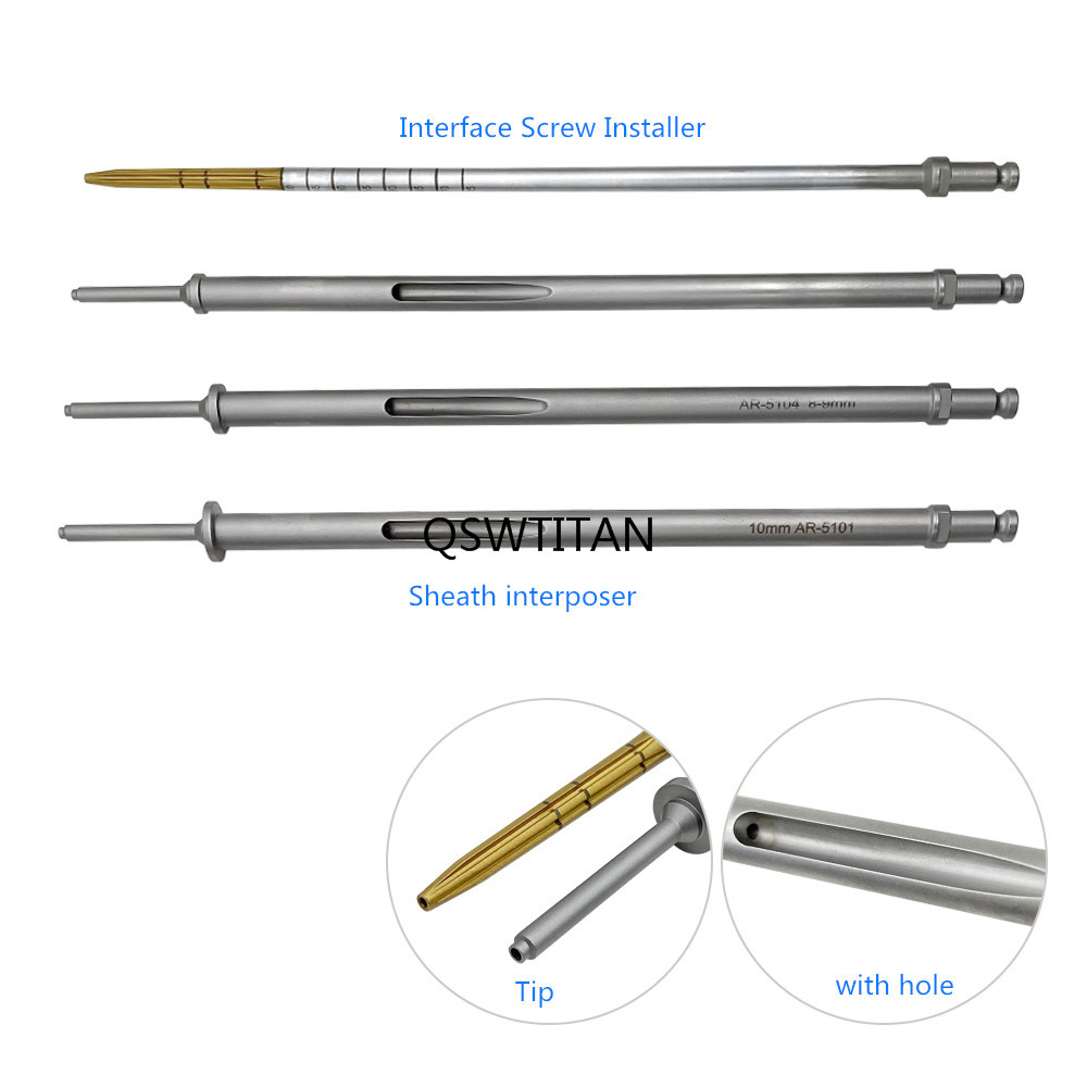 Orthopedic Meniscal Repair Instruments Interface Screw Installer Instrument Set Sport Medicine