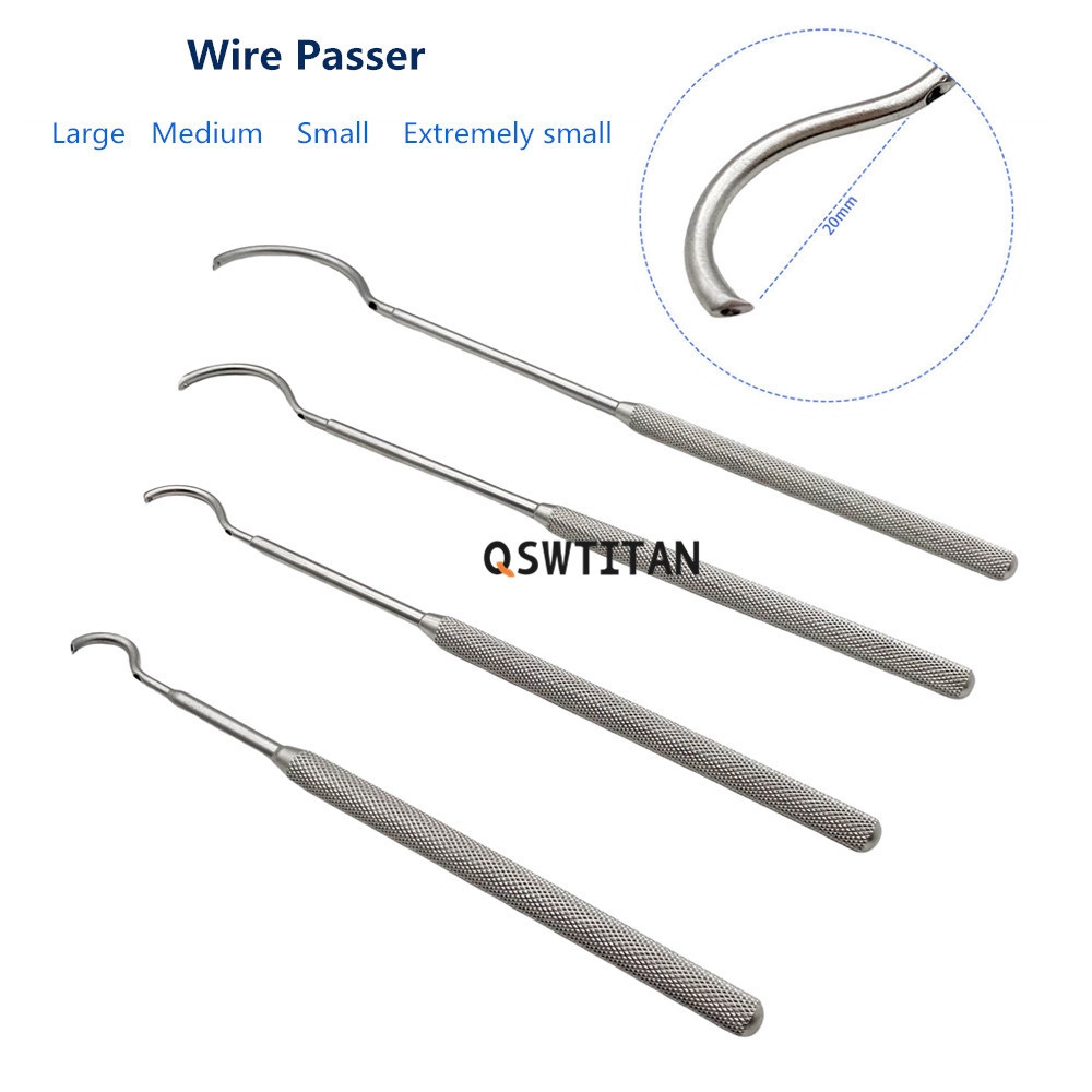 QSWTITAN Wire Guider Wire Passers Small Holes for Small Animals Veterinary Orthopedic Instrument