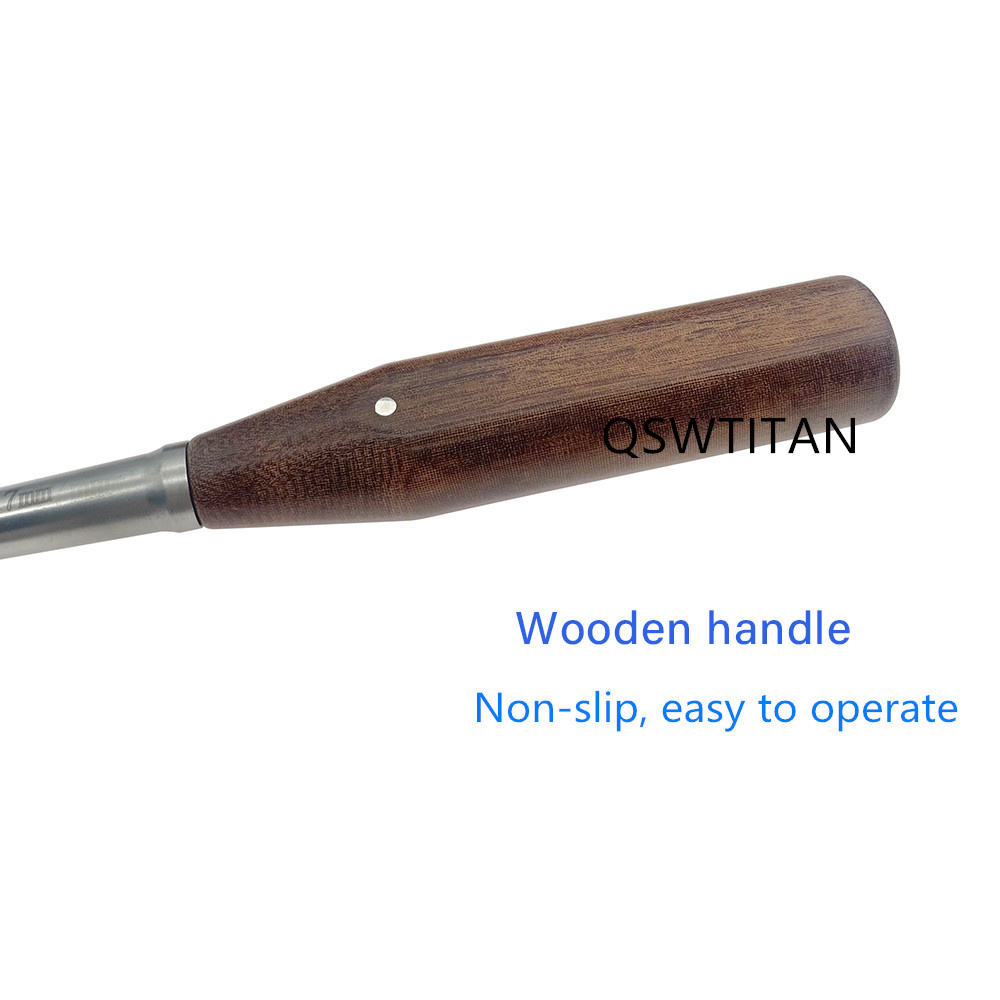 Hatt Spoon Round Ligment Cutter with Wooden Handle Femoral Head Neck Excisional Arthroplasty Veterinary Orthopedic Instruments