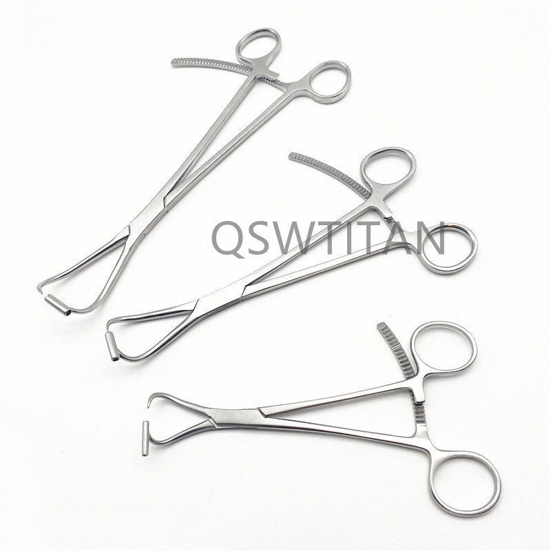 Orthopedic Pointed Reduction Forceps With Guide Hole Stainless Steel Bone Reduction Forceps