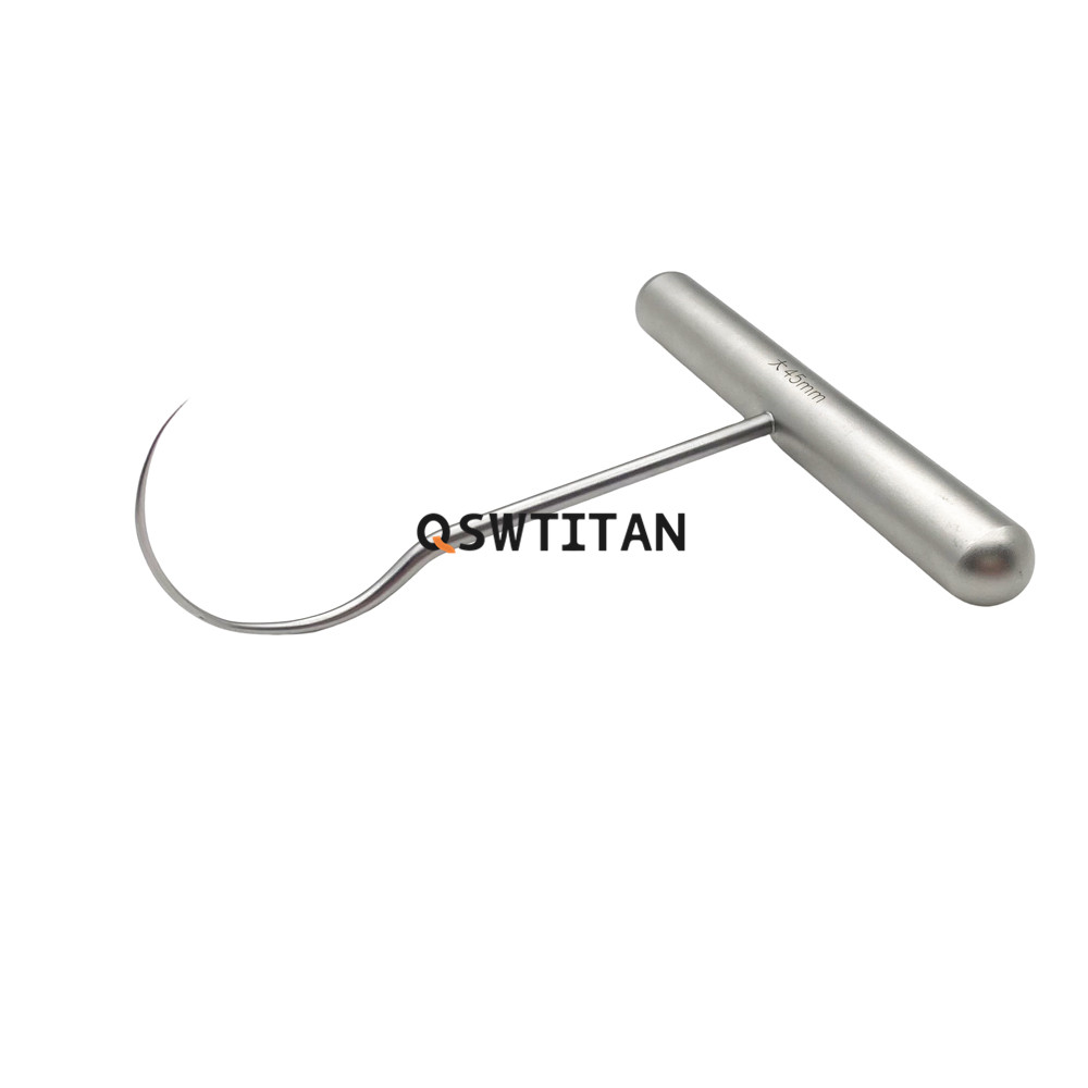 Stainless Steel T Type Hook Retractor Distractor Bone Lifting T Hook Orthopedic Surgery Instrument Veterinary Autoclaveable