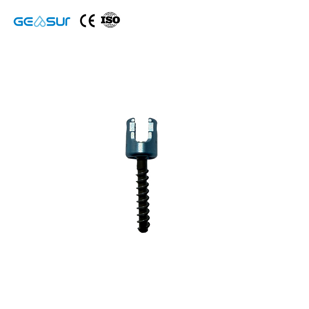 Geasure High Quality Monoaxial Reduction Spinal Pedicle Screw System Titanium Alloy Spine Implant Hospital Use Class III 1 Year