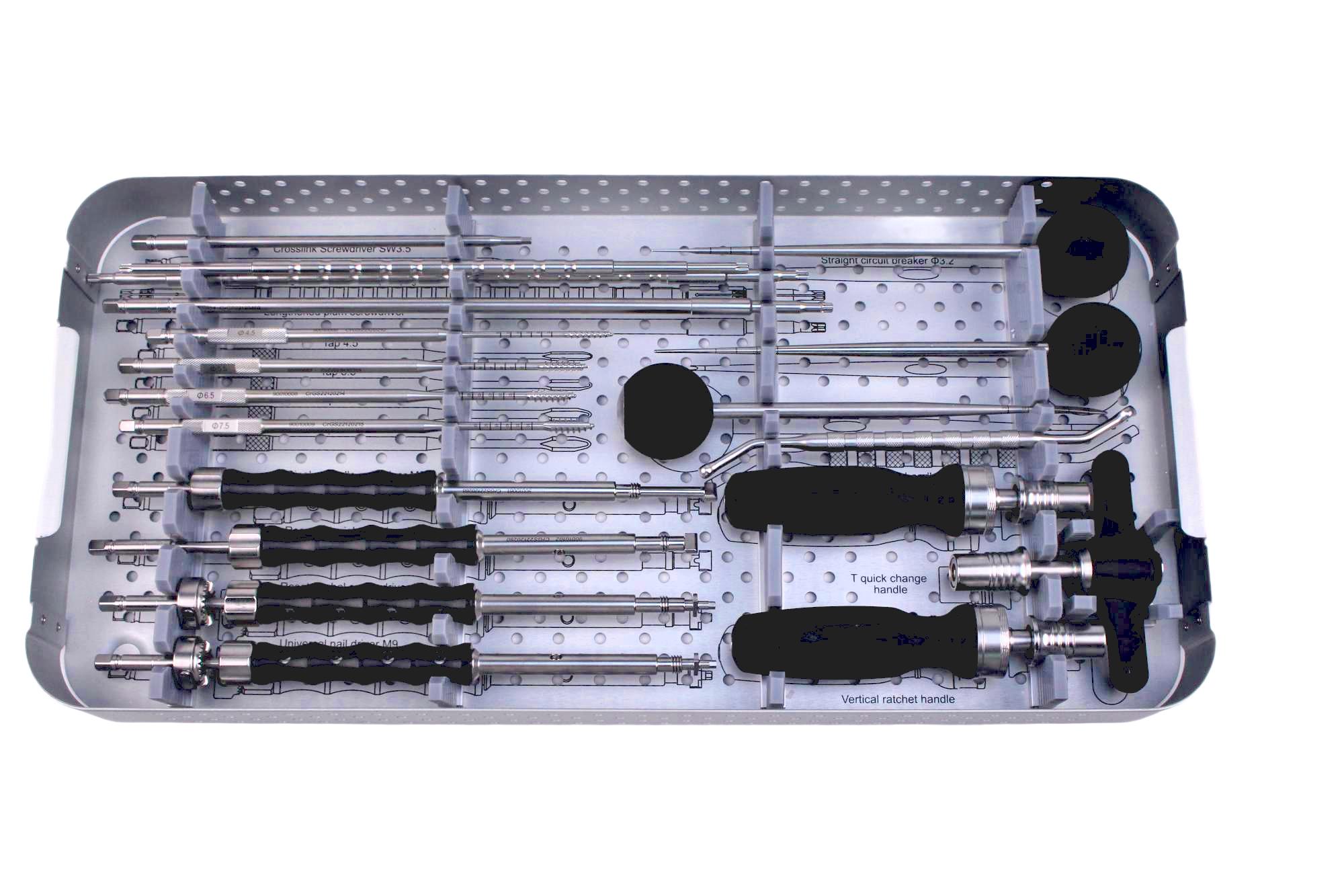 Geasure Surgical Instruments Set Stainless Steel 5.5mm Pedicle Screw Spine Instrument Set for Spinal Implant