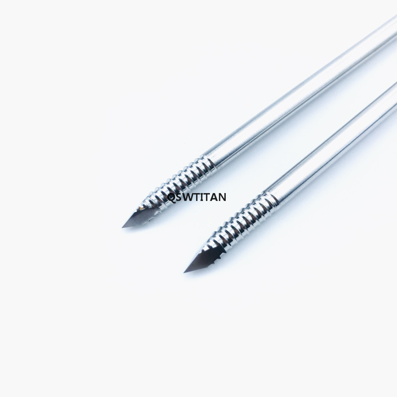 Stainless Steel Kirschner Wires Partial Threaded Bone Kirschner Wires 10pcs/set Veterinary Orthopedics Instruments