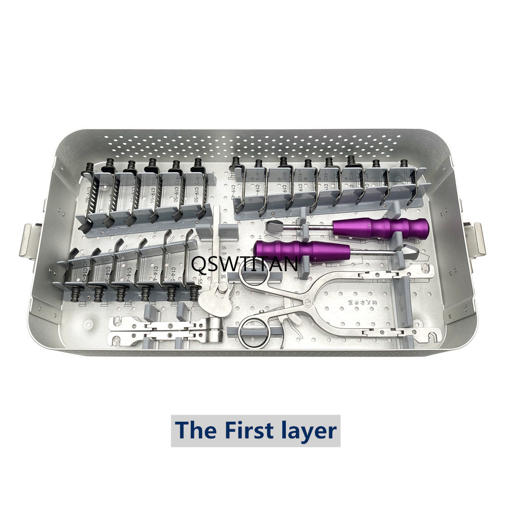 Bone Spine Surgery Orthopedic Surgical Spinal Retractor System Instruments Anterior Cervical Plate Balde Instrument Set