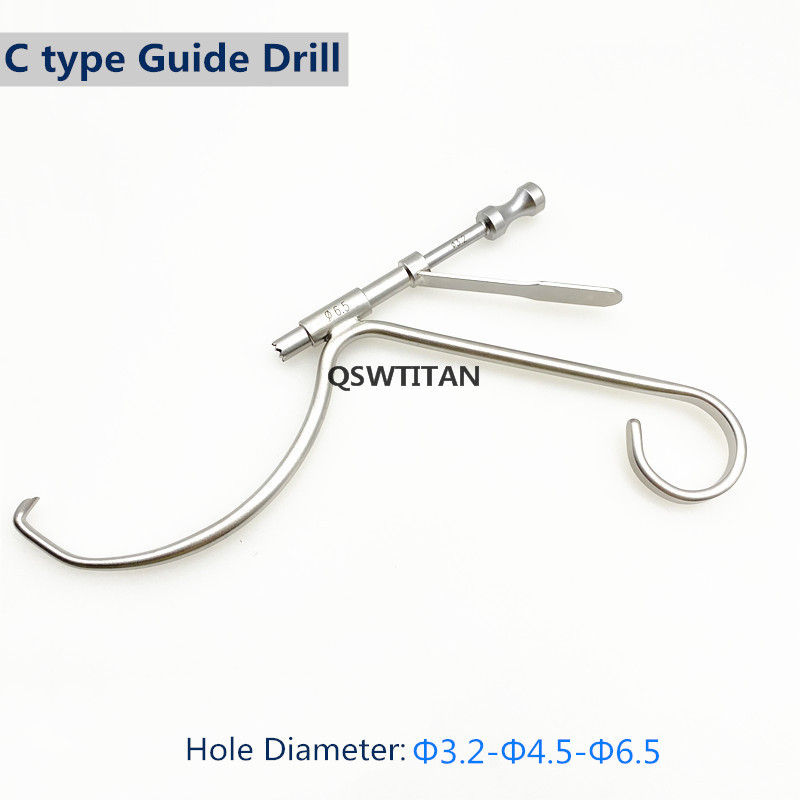 Pointed Drill Guide Pet Surgical C Type Guide Drill Veterinary Drill Sleeve Orthopedic Instruments
