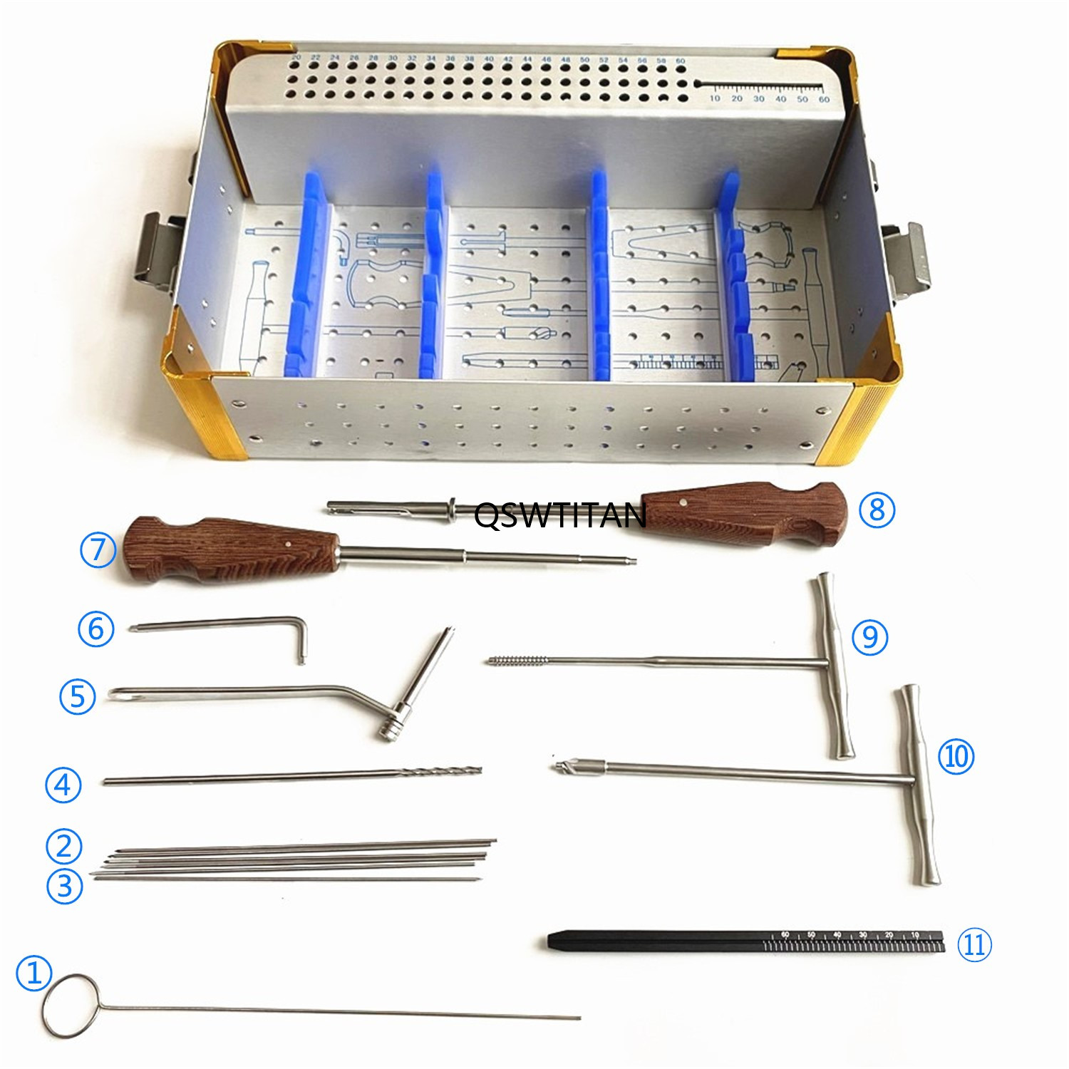 Orthopedic Cannulated Screw Instrument Kit Pin Guide Drill 4.5mm 6.5mm 7.3mm for Trauma Surgery Orthopedic Instrument Set