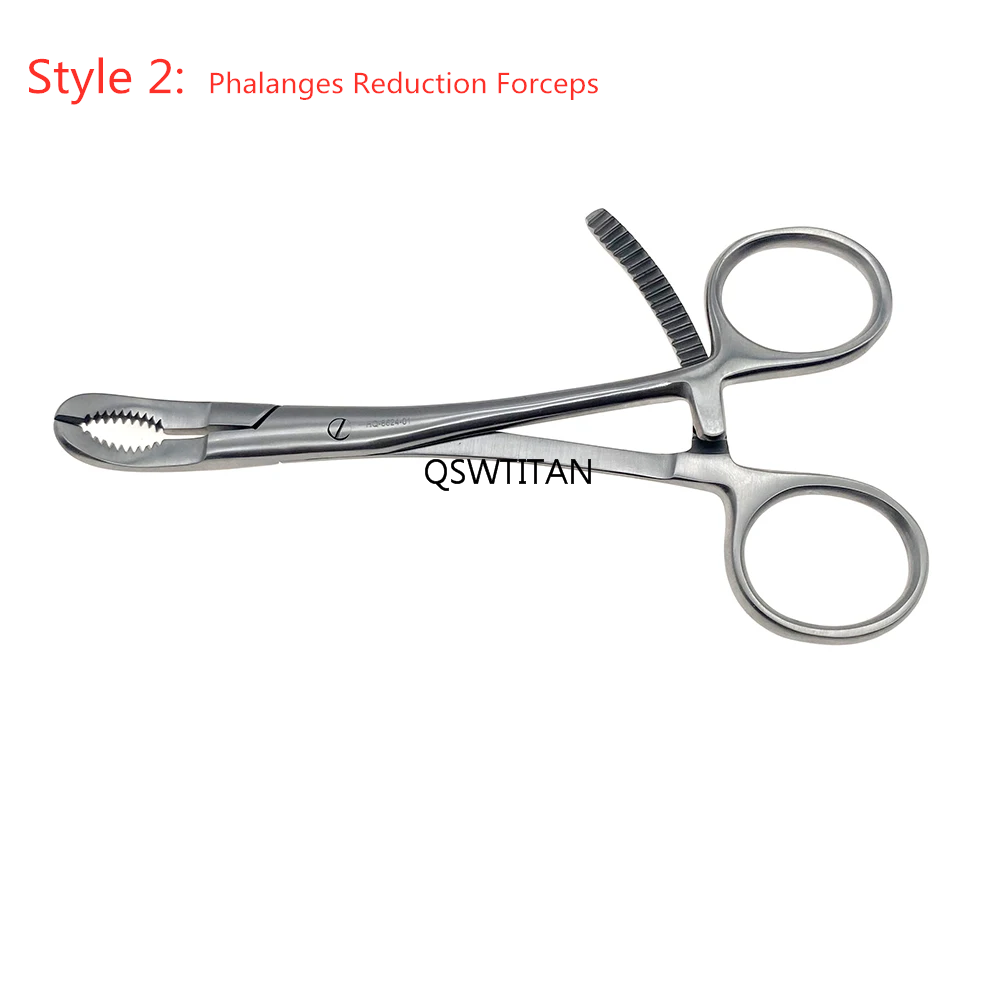 Stainless Steel Phalanges Reduction Forceps Autoclavable Crab Claw With Teeth Orthopedics Instruments Pet
