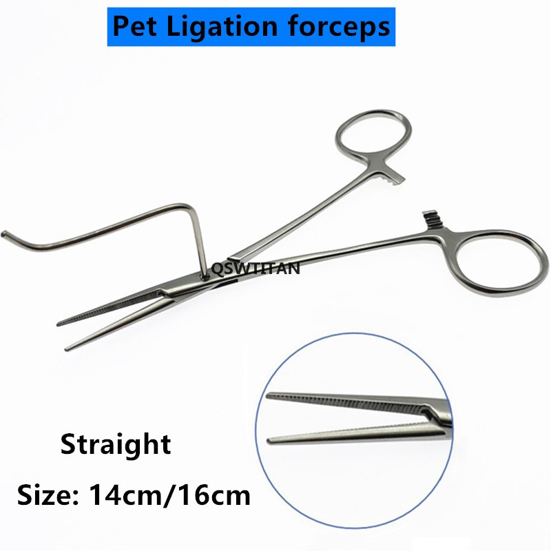 Pet Sterilization Pliers Ligation Fixed Forceps Cat Dog Animal Ovary Ligation Sterilization Forceps Veterinary Ligation Tool