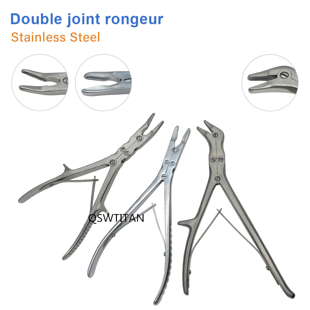 180mm/240mm Orthopaedics Double Joint Rongeurs Bone Rongeurs Straight/Curved Orthopedics Surgical Instruments