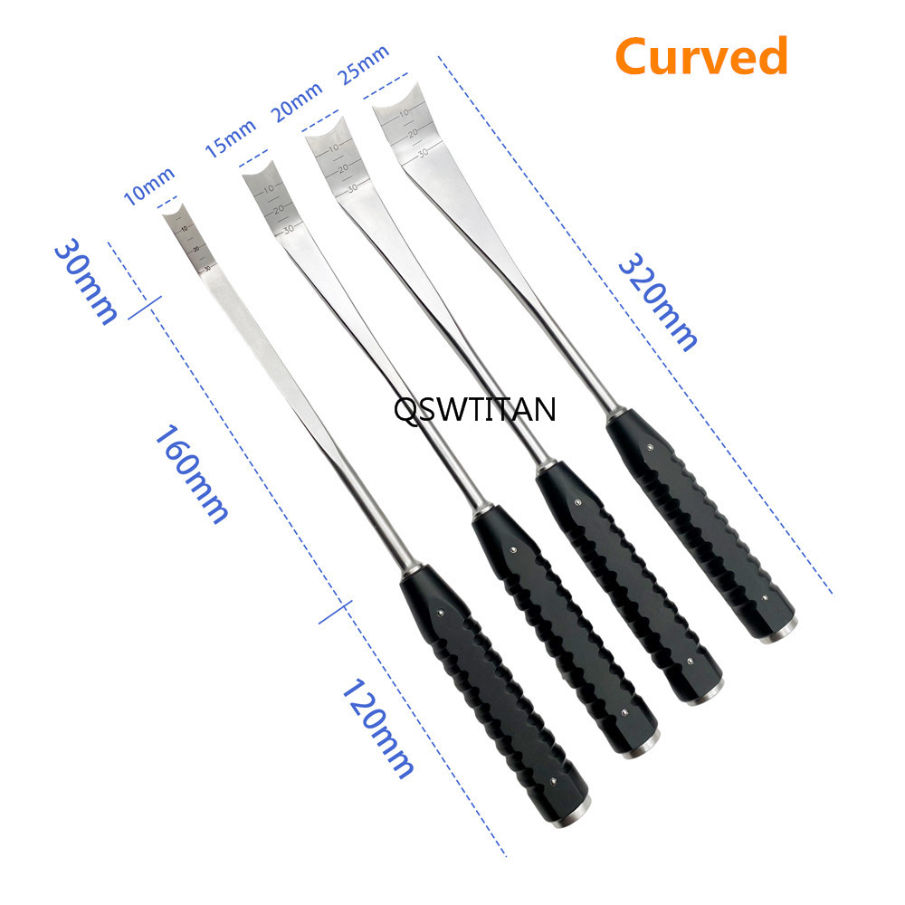 Bone Chisel Stainless Steel Osteotome 10mm-25mm Osteotome Straight Curved Orthopedics Instruments