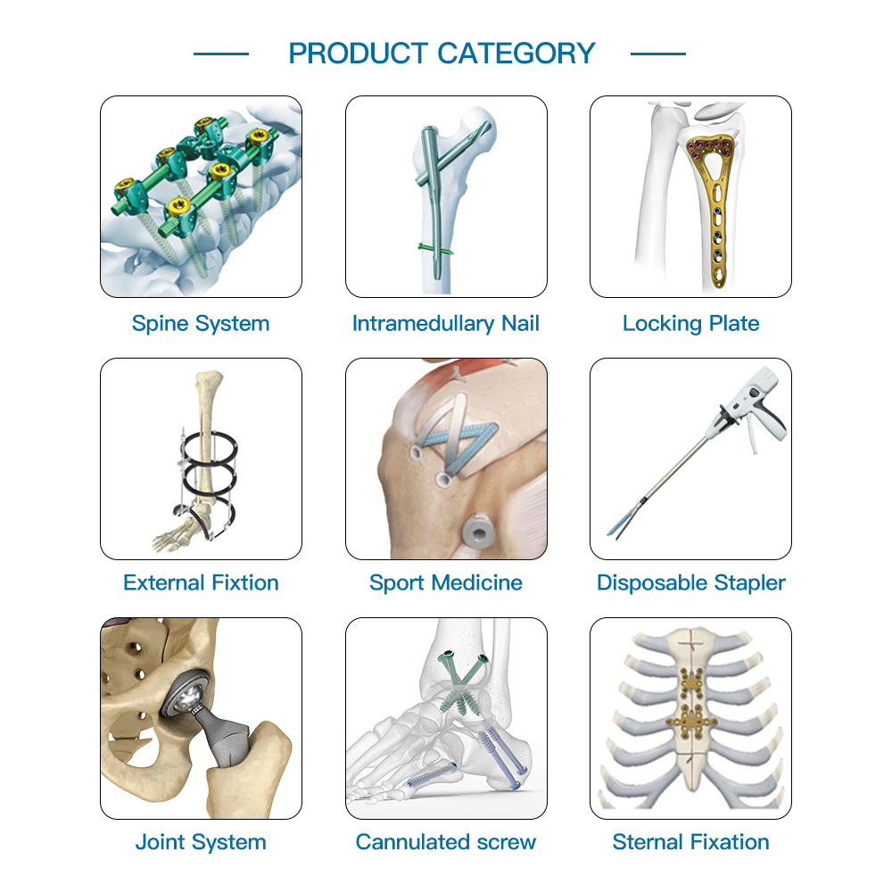 Geasure Orthopedic Implant Intramedullary Nail Trauma Fixation System Titanium Alloy CE Certified Diameter 10-11mm Length