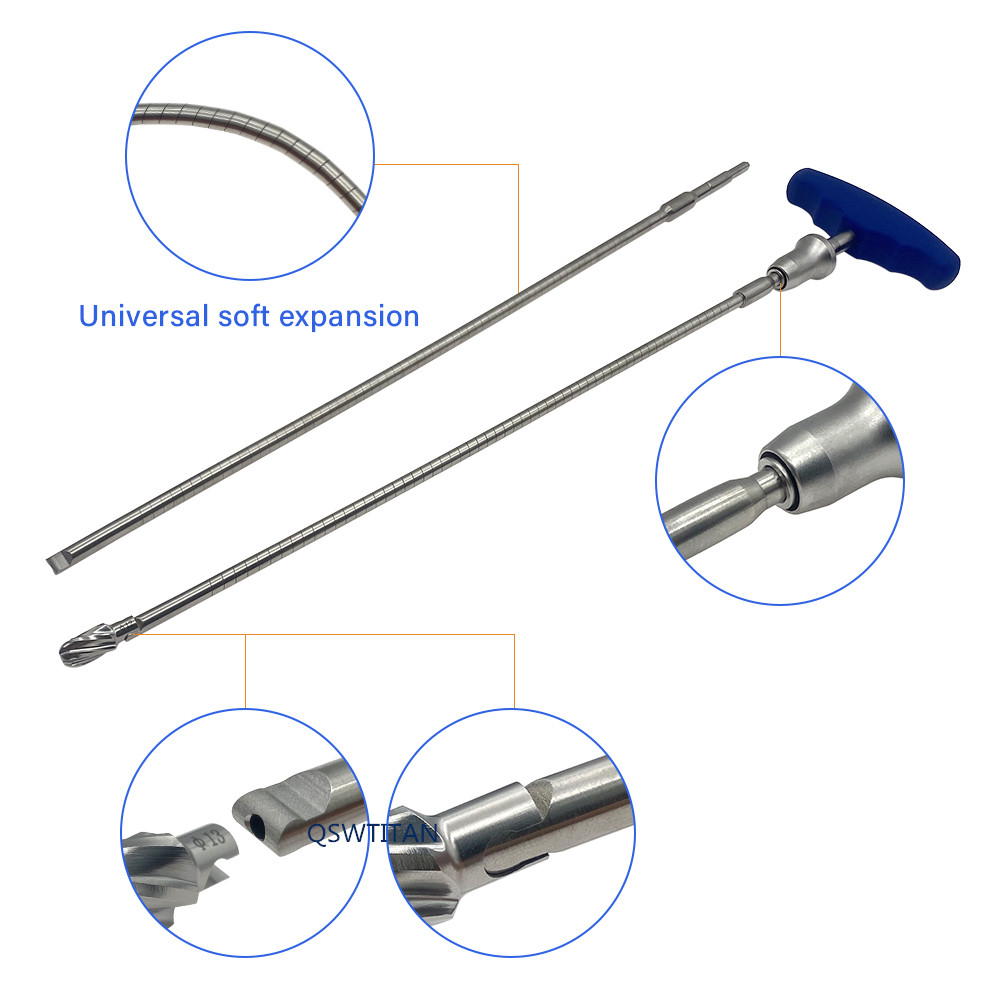 Flexible Reamer Intramedullary Nail Cannulated Soft Drill Bit Set Orthopedic Instrument Pet