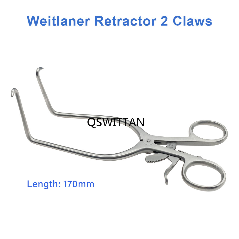 Weitlaner Retractor Stainless Steel 2 Claws Bone Retractor Self-Retaining for Pet Orthopedic Instrument