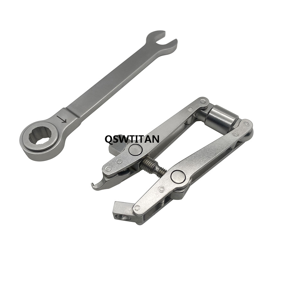 Orthopedic Instrument Medical Stainless Steel Tension Device Retractor Compression Reduction Device with Wrench Tensioner