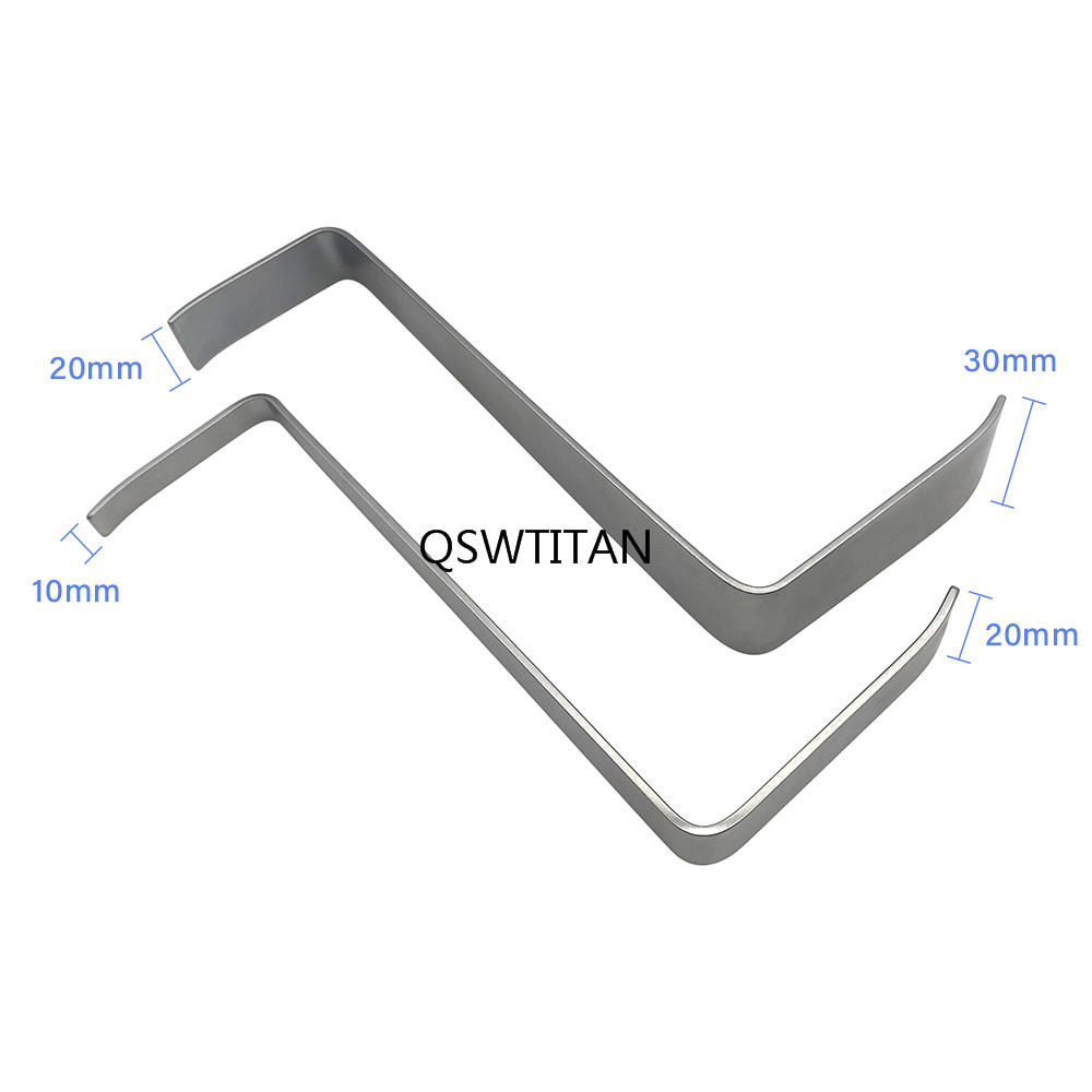 QSWTITAN Orthopaedic Double Z Retractor Deep Tissue Retractor Muscle Retractor Stainless Steel Orthopedic Surgical Instrument