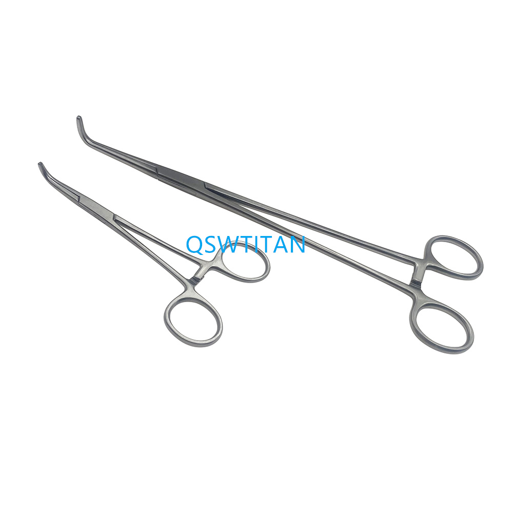 Stainless Steel Hemostatic Forceps Kidney Pedicle Clamp 18/20/13.8/24.5cm Arterial Forceps Locking Clamps Beauty Tool 1pcs