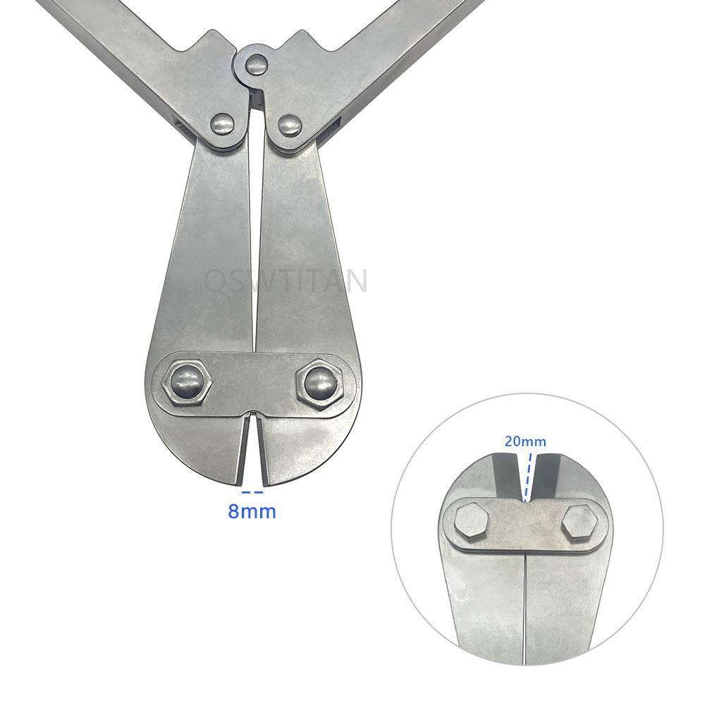 Stainless Steel Implant Cutter Finish to 6mm Diameter Capacity Detachable Handles Orthopedic Surgical Instrument