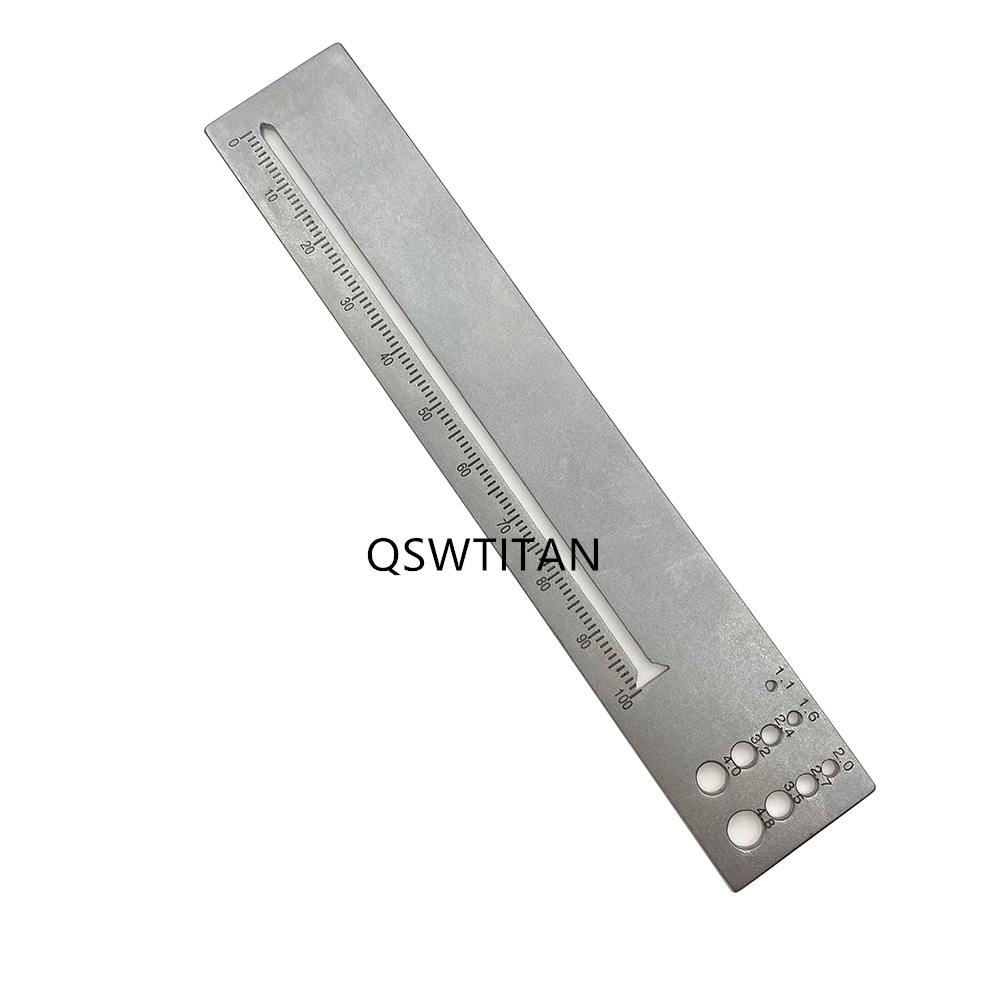 Autoclavable Orthopedic Measuring Ruler Kirschner Wire Bone Screw Diameter Length Measuring Orthopedic Instrument