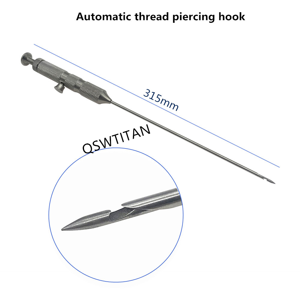 Stainless Steel Suture Needle Closure Needle 1.5mm 2.2mm Autoclavable Automatic Thread Piercing Needle Laparoscopic Instruments