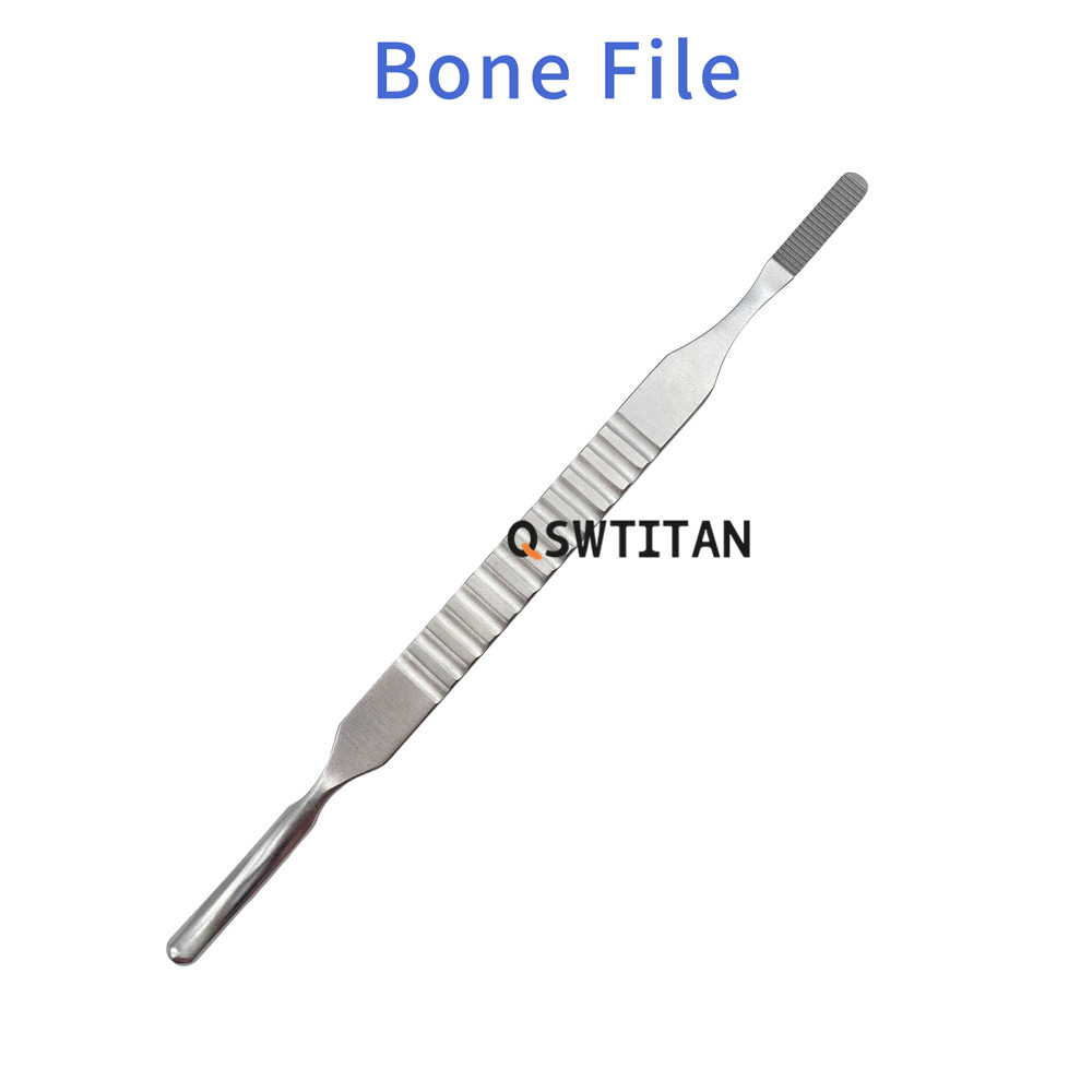 Stainless Steel Flat Bone Joint Bone File Joint Operation Bone File Double Ended Orthopedic Instrument Pet