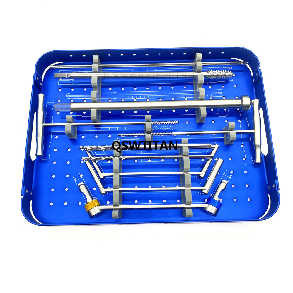 Orthopedic DHS & DCS Plates Instrument Kit Trauma Surgical Locking Plate Bone Surgery Implants Instruments Set