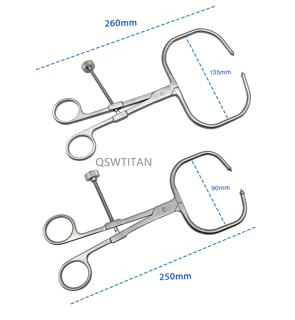 Orthopedic Reduction Forceps with Pointed Tip Plate Holding Tool with Ball Tip Veterinary Orthopedic Instruments