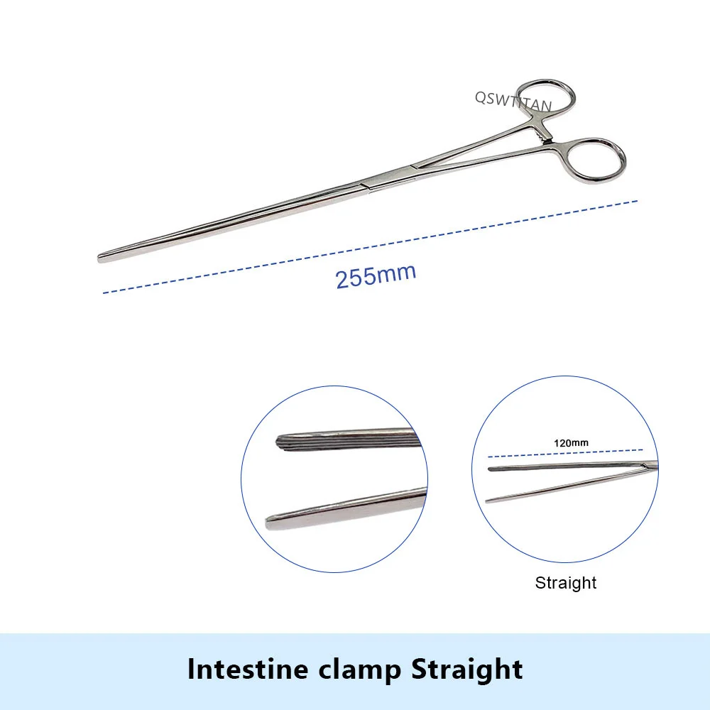 Stainless Steel Intestine Clamp Pliers for Cat Dog Animals Pet Orthopedics Veterinary Surgical Instruments