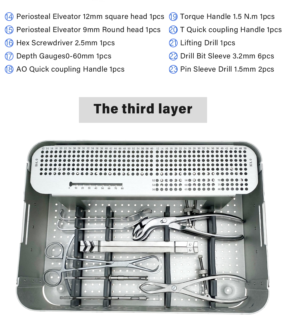 Orthopedic A0 Upper Limb Locking Plate Instrument Kit Bone Surgical Instrument Orthopedic Set