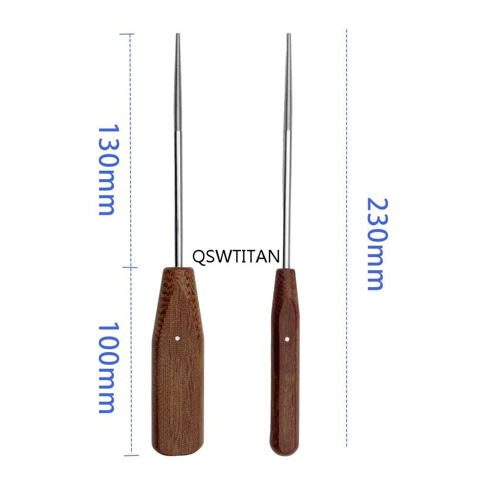 Bone Rasp Bone File Trochlea Rasp Taper Orthopedic Pet Surgery Instrument Stainless Steel with Wooden Handle
