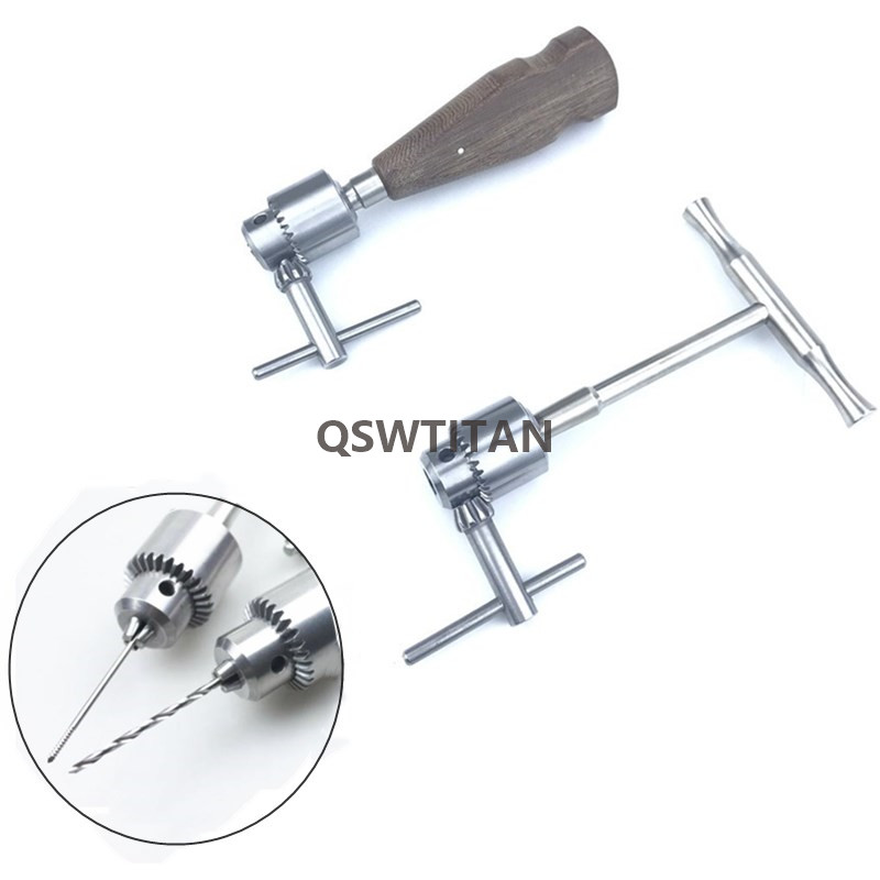 Multifunctional Cannulated Hand Drill Orthopedic Hand Drill Stainless Steel Handle Wood Handle Orthopedic Instrument