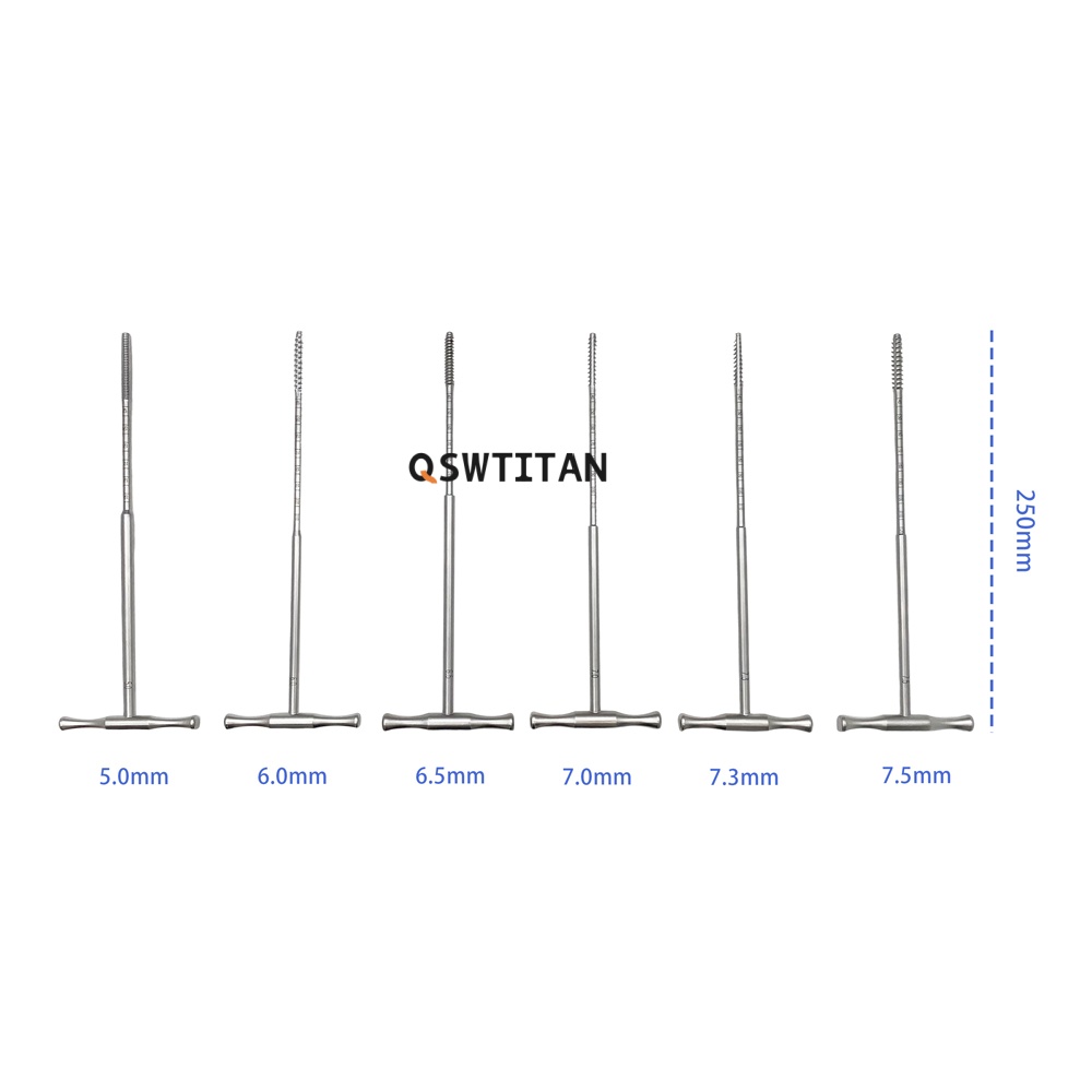 T Type Tap Stainless Steel Cortical Cancellous Locking Bone Screw Taps Orthopedic Instruments