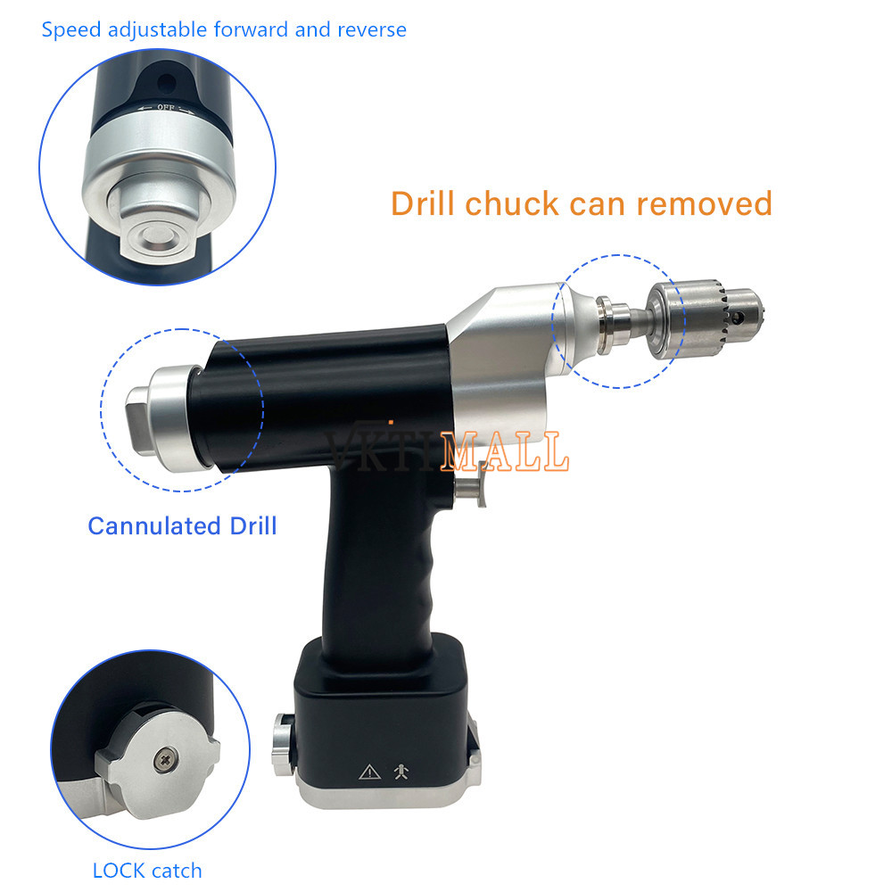 Orthopedic Cannulated Drill Trauma Surgery Electric Power Bone Drill Hollow Orthopedic Medical Pet Surgical Instruments