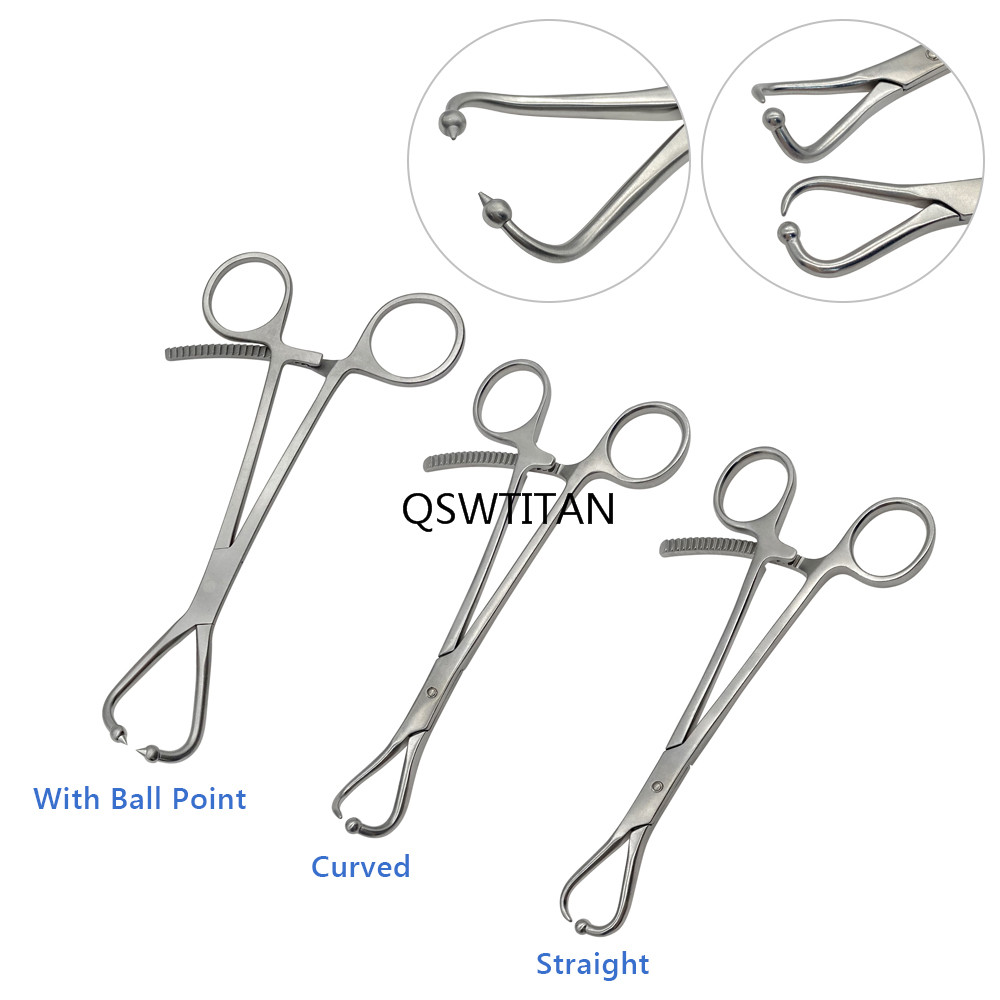 Stainless Steel Reduction Forceps with Ball Plate Holding Forceps 15cm -16cm Plate Forceps Small Animal Pet Surgery Instrument