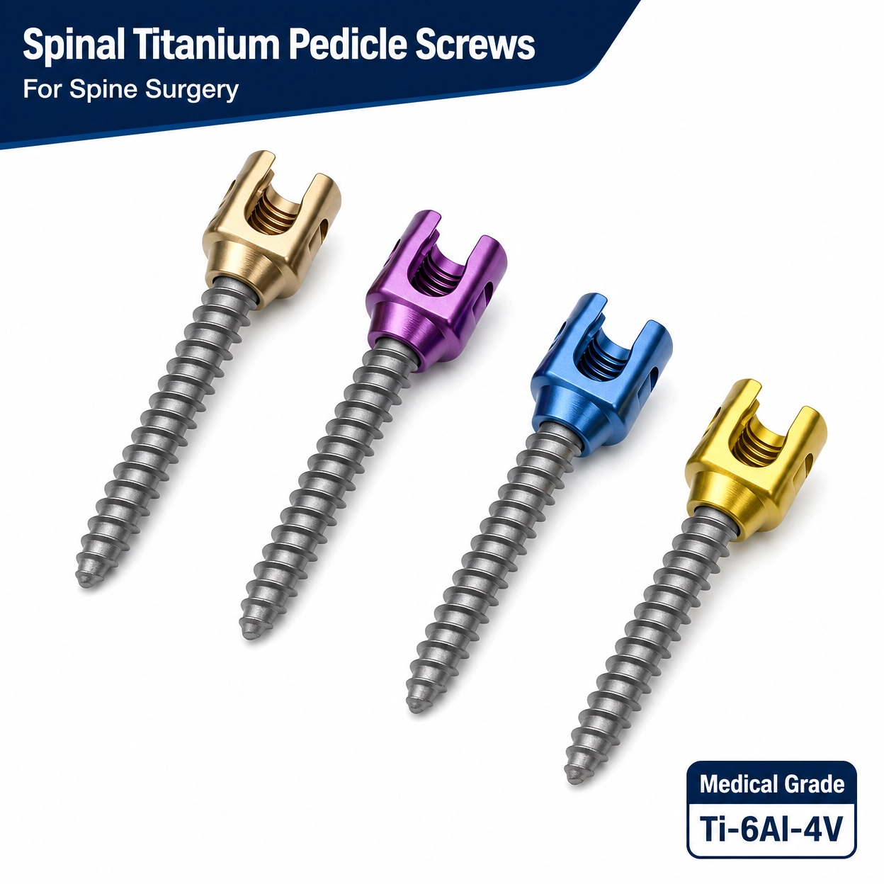 Factory Price 5.5mm Pedicle Screws Spinal Fixation System Titanium Orthopedic Spine Implants for Posterior Fixation