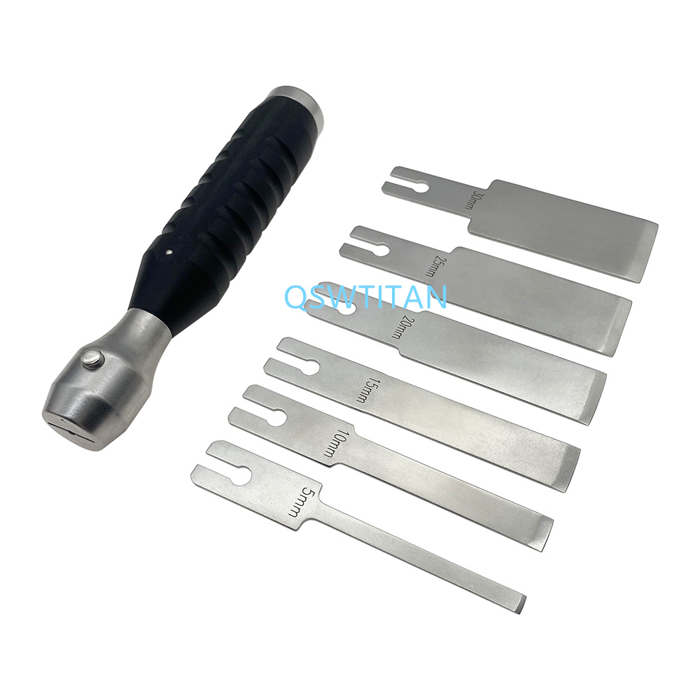 Modular Osteotomes Complete With 6 Blades Detachable Thin Blade Bone Knife Veterinary Orthopedic Instruments
