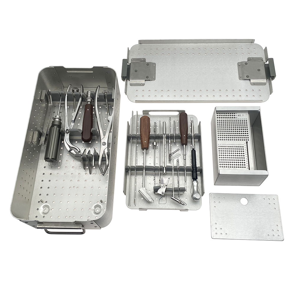 Orthopedic 2.7 Osteotomy Locking Plate Instrument Set Autoclave Able Reusable Small Fragment Locking Plate Set