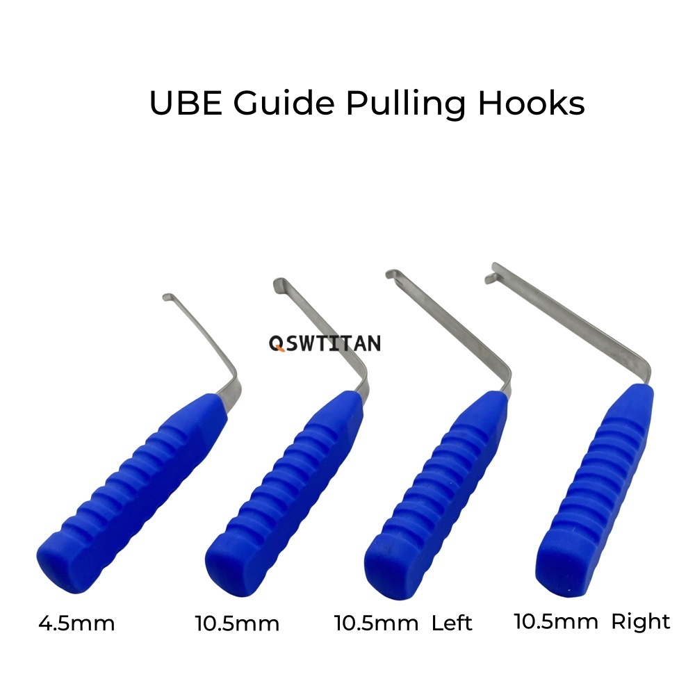 QSWTITAN Orthopedic Spinal Surgical Instruments 10.5mm Guide Retractor UBE Guide Pulling Hooks Instrument Pet