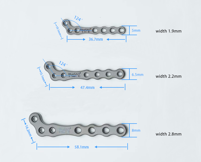 BlueSAO Professional Veterinary Orthopedic Implants L Shape Reconstruction Locking Plate