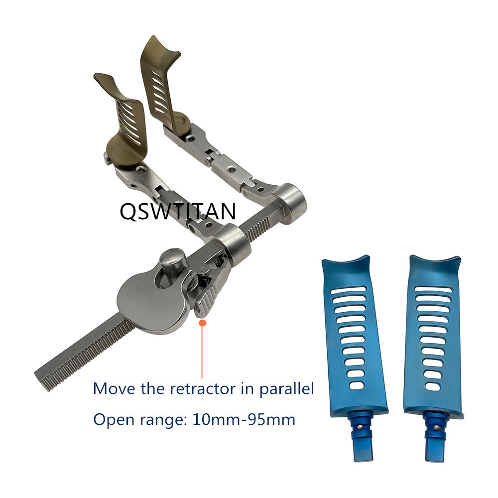 Spine Cervical Lumbar Discectomy Retractor Parallel Distractor Set Movable Blade Type Forceps Spinal Surgery Instrument