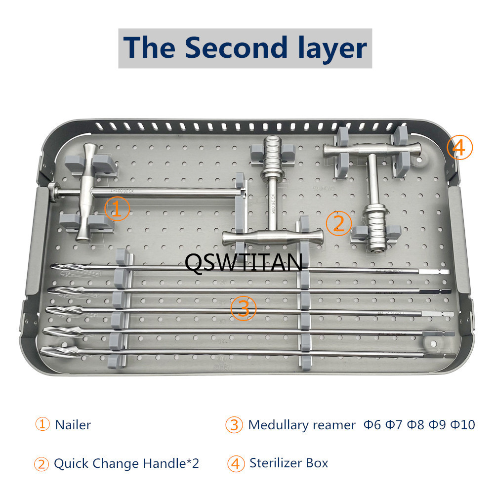 Orthopedics Humerus Self-Locking Intramedullary Nail Instrument Kit Orthopedics Tools Set Pet