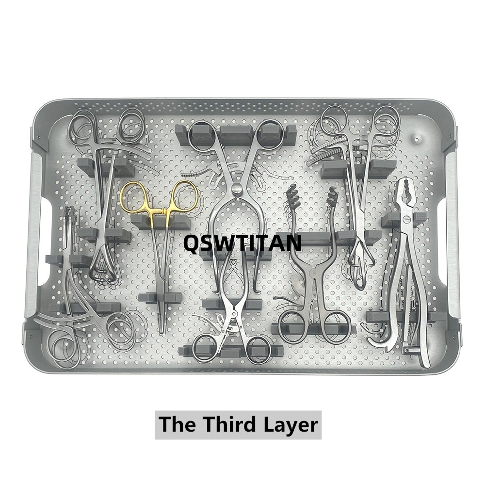 Stainless Steel Orthopedic Locking Plate Veterinary Surgical Instrument Kit for Small Animal Bone Surgery Basic Instrument Set