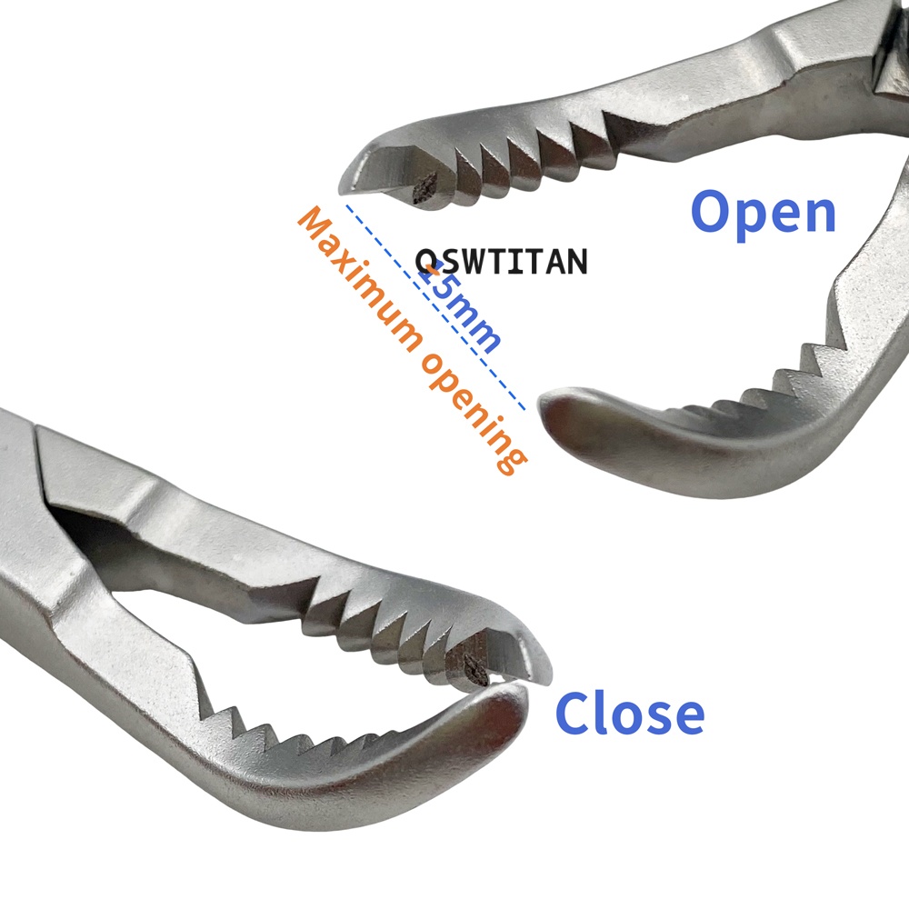Phalanges Toothed Reduction Forceps Crab Claw Type Orthopedic Instrument Veterinary Autoclaveable