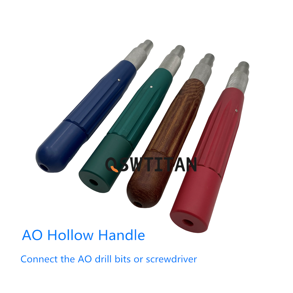QSWTITAN AO Quick Coupling Hollow Handle for AO Drill Bits Cannulated Handle Pet Surgical Instruments