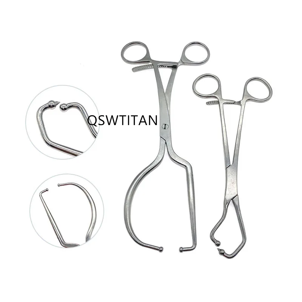 Plate Locking Forceps Half Ring Forceps with Ball Orthopedic Instrument