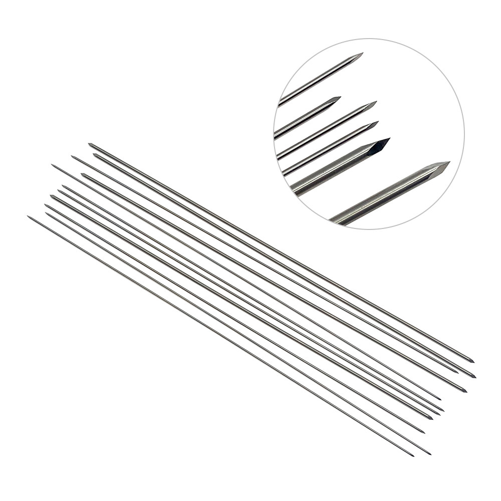 10pcs Orthopedic Threaded Kirschner Wires Stainless Steel Thread Bone Implant Needle 250mm Veterinary Orthopedics Instruments